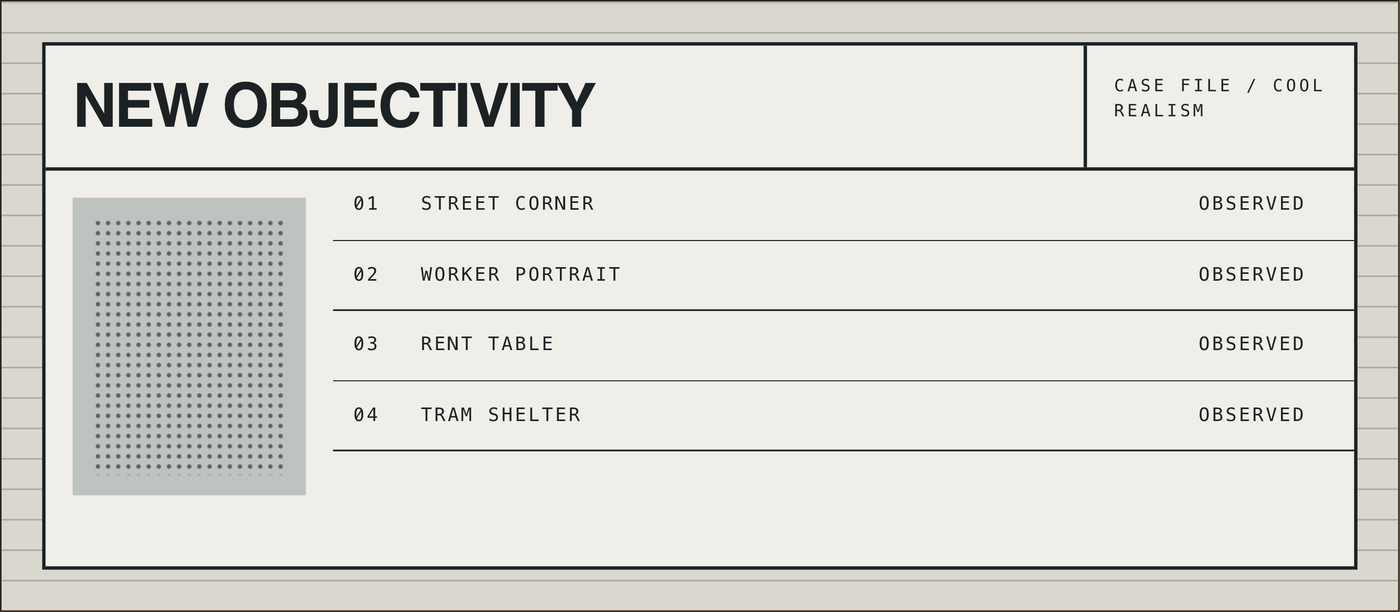 New Objectivity showcase component screenshot