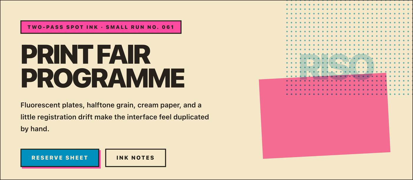Risograph showcase component screenshot